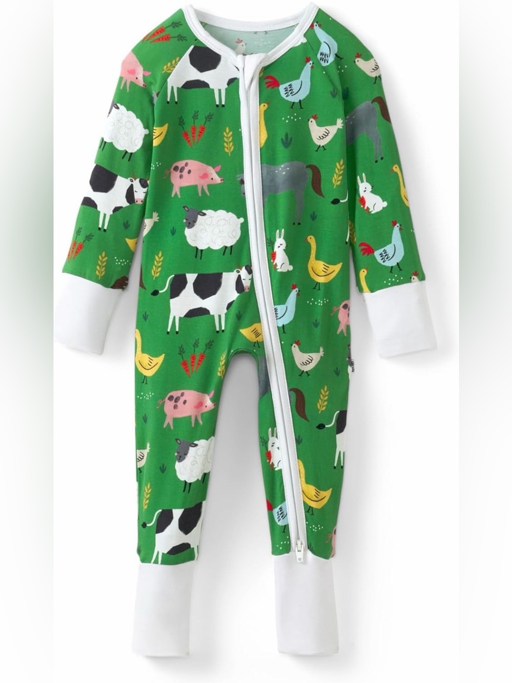 Little Sleepies Farm Animals One-Piece Zipper Pajamas 6-12